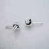 Boucles d'oreilles homme clou argent noeud celtique marin