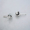 Boucles d'oreilles homme clou argent noeud celtique marin