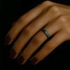 Bague Fine Tungstène Opale Alliance Élégante Personnalisable