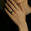 Bague mariage personnalisable tungstene brosse noir