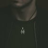 Pendentif homme Collier argent zodiaque Poissons