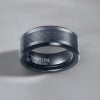 Bague homme tungstene anneau noir fibre de carbone personnaliser