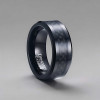 Bague homme tungstene anneau noir fibre de carbone personnaliser