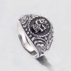 Bague argent chevaliere homme biker tete de mort croix de malte