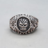 Bague argent chevaliere homme biker tete de mort croix de malte