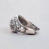 Bague argent chevaliere homme biker tete de mort croix de malte
