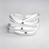 Bague femme argent ouvert anneau phalange polie