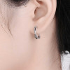 Boucles d'oreille argent infini homme femme creoles