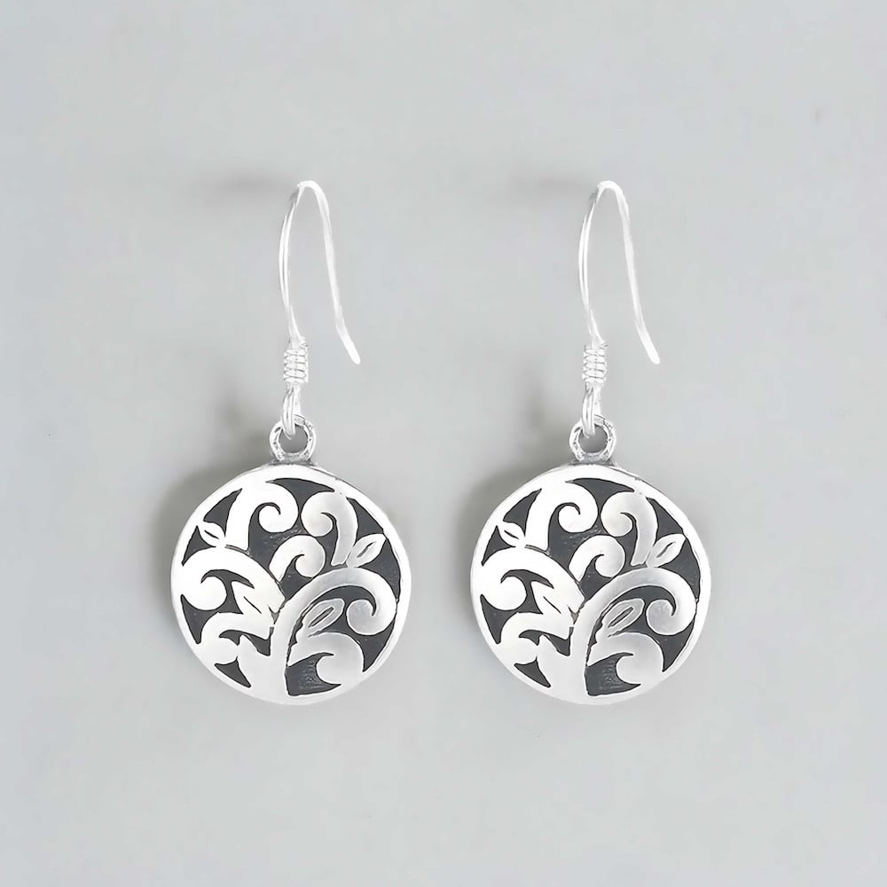 Boucles d'oreilles argent arbre de vie celtique