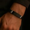 Bracelet personnalise homme cuir gourmette a graver