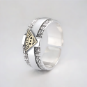 Bague argent ouverte chevaliere homme croix oeil de la providence