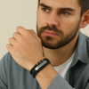 Bracelet personnalisable cuir homme multi ligne gourmette acier