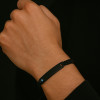 Bracelet personnalise couple nylon tresse zirconium plaque acier