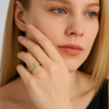 Bague personnalisee homme acier 2 lignes zirconium