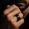 Bague tungstène brossée bois personnalisable
