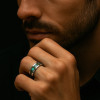 6mm Bague mariage personnalisee homme tungstene nacre abalone
