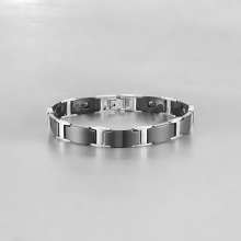 Bracelet homme ceramique noire magnetique aimants