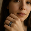 Bague Galaxie personnalisée alliance dome Tungstene
