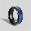 Personalized men's ring wedding ring tungsten sand opal