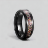N Bague personnalisee homme anneau mariage tungstene sable opale