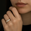 A Bague personnalisee homme anneau mariage tungstene sable opale