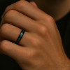 Bague Fine Tungstène Opale Alliance Élégante Personnalisable