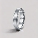 Bague personnalisee homme anneau tungstene noir ruban mat brosse