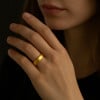 N Bague personnalisee homme anneau tungstene noir ruban mat brosse
