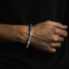 Bracelet argent massif jonc viking celtique torsade homme femme