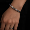 Bracelet argent massif jonc viking celtique torsade homme femme