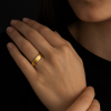 Anillo de titanio con pincel mate personalizado para hombre y mujer