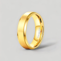 Gepersonaliseerde mat geborstelde titanium ring voor dames en heren