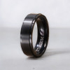 Anillo de titanio con pincel mate personalizado para hombre y mujer