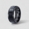 Bague titane personnalisee mat brosse homme femme