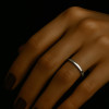 Blanc Bague alliance titane 2mm personnalisable