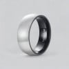 8mm Bague personnalisee homme titane bande brossee a graver