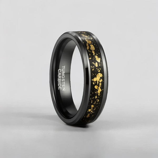Bague personnalisee alliance anneau Tungstene