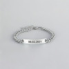 Bracelet personnalise chaine acier gourmette homme gravure personnalisee
