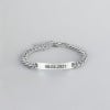 Bracelet personnalise chaine acier gourmette homme gravure personnalisee