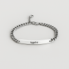Bracelet personnalise chaine acier gourmette homme gravure personnalisee