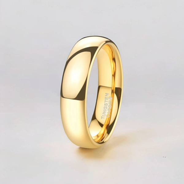 Anello Nuziale In Carburo Di Tungsteno - Finitura Spazzolata E - Foto 7