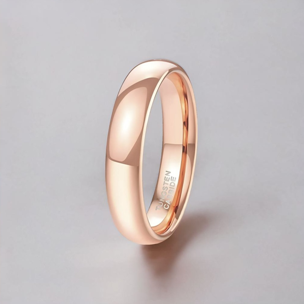 Bague mariage personnalisee alliance tungstene or rose