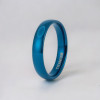 Bague personnalisee homme alliance titane bleue bande polie a graver