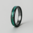 Fijne Wolfraam Opaal Ring Elegante Trouwring Aanpasbaar