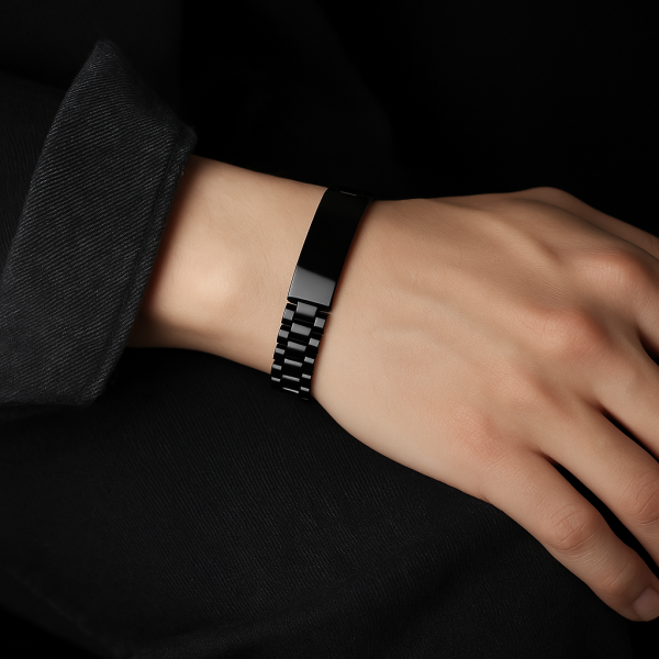 Bracelet personnalise homme gourmette acier (Dupliqué)