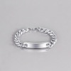 Dore Bracelet personnalise noir gourmette acier homme personnalisable