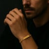 Bracelet personnalise homme gourmette dore chaine gravure personnalise