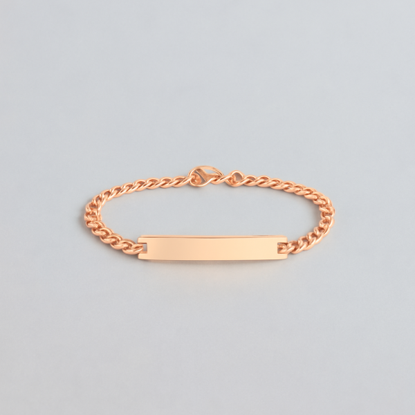 Pulsera de mujer personalizada con cadena de acero para grabar
