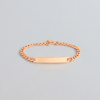 Personalisiertes Damenarmband mit Panzerkette aus Stahl zum Gravieren