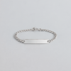 Personalisiertes Damenarmband mit Panzerkette aus Stahl zum Gravieren